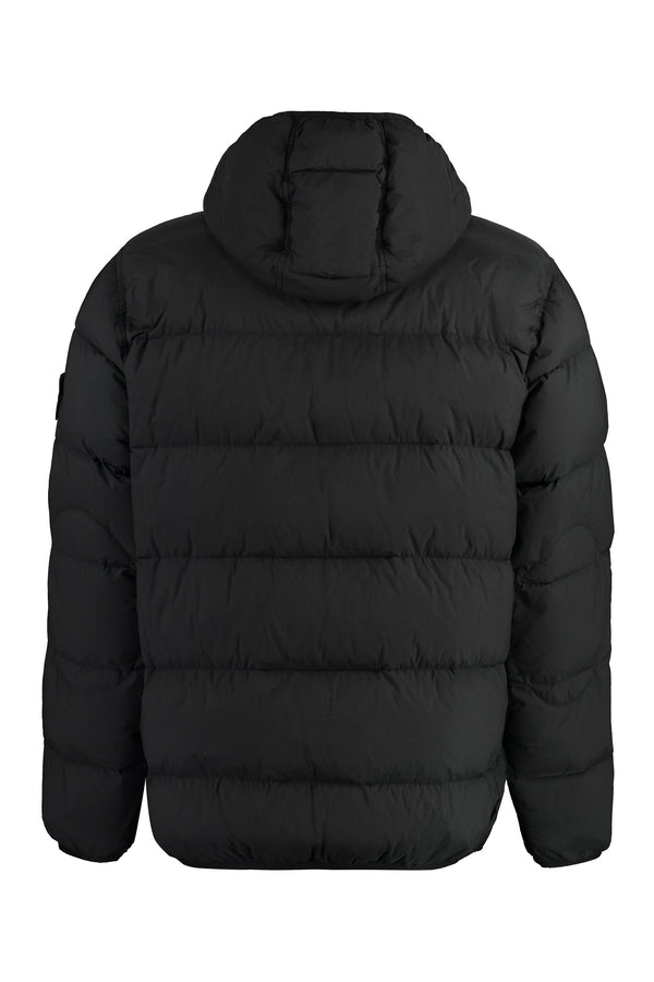 Hooded nylon down jacket-1